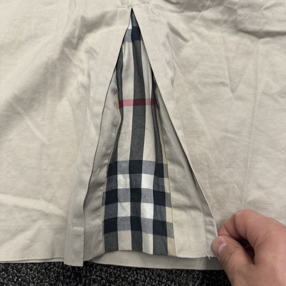 Burberry Golf Khaki Pleated Nova Check Mini Skirt Skort Women's US 12 - Picture 3 of 12